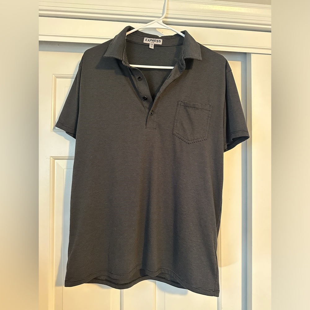 Express striped mens polo shirt